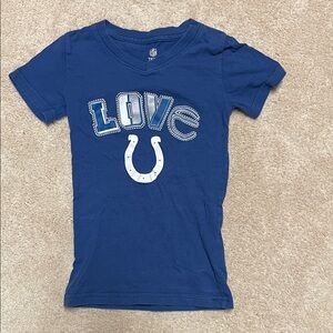 NFL Blue Kids T-Shirt with Love and Horseshoe Design